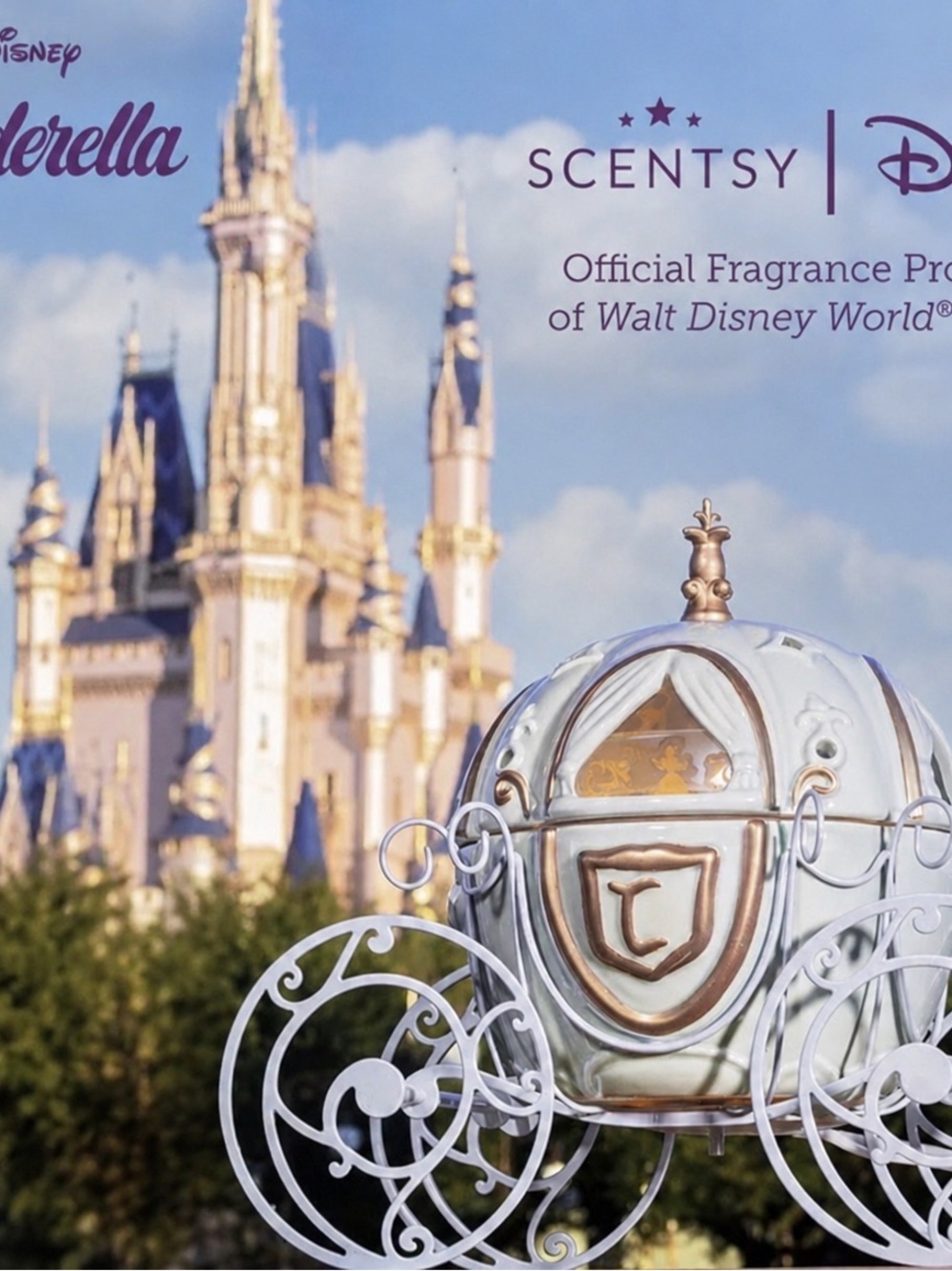 Scentsy Cinderella Carriage Lantern - White, Gold